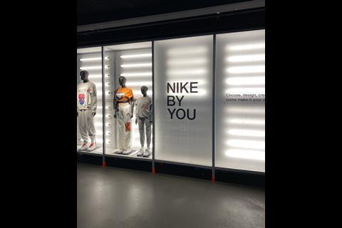 Nike By You display at Nike store, New York